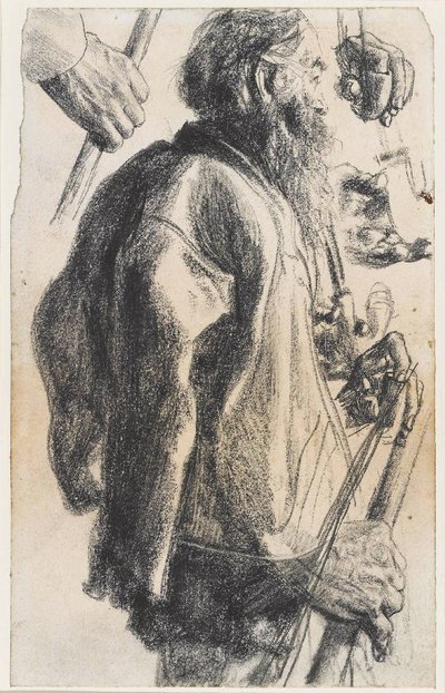 Old Man with Full Beard by Adolph Menzel